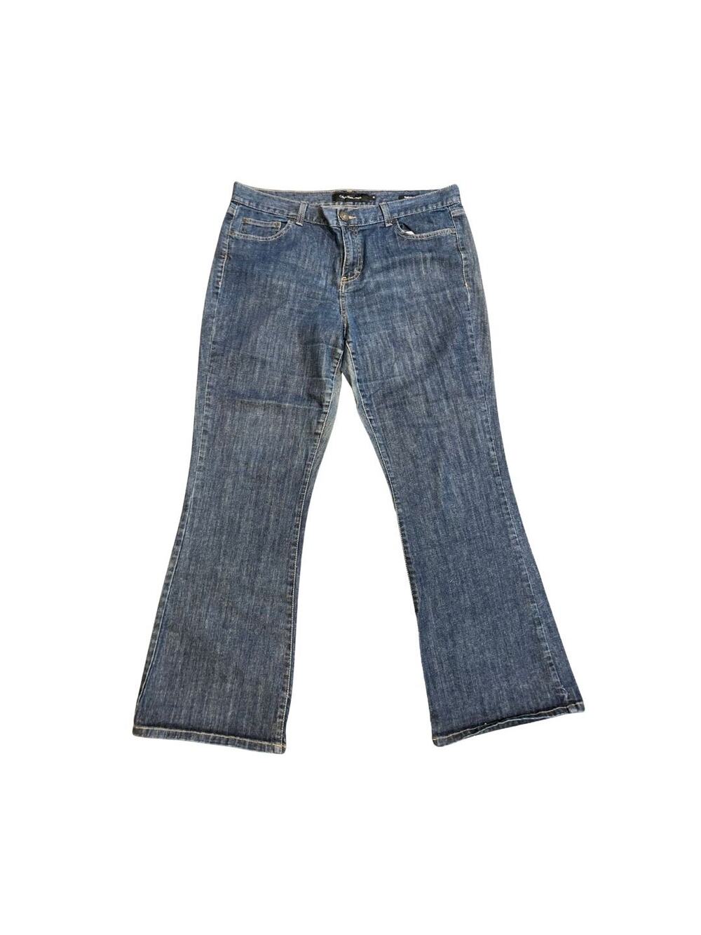 Calvin Klein Jeans Flare Fit Bootcut Plus Size 16 Denim Cotton Casual Western